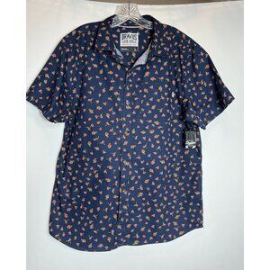Dravus Heading Nowhere Floral Short Sleeve Button Up Shirt Men’s Size Large NWOT